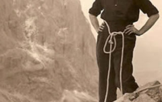 Gianni Sempio in arrampicata dolomitica - anni '50