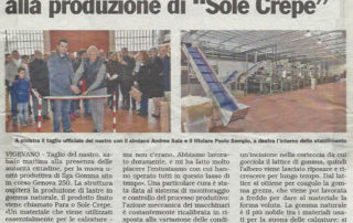 Ilga Gomma estende la sua opera alla produzione di "Sole Crepe"