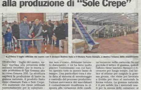 Ilga Gomma estende la sua opera alla produzione di "Sole Crepe"