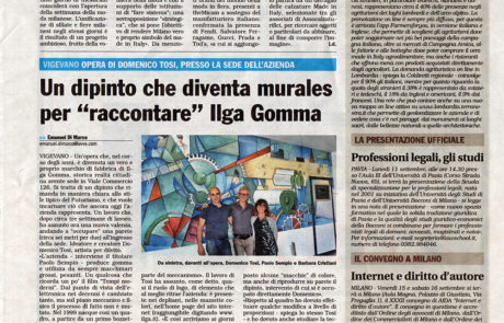 L'informatore - 7 settembre 2017 - Un dipinto che diventa murales per "raccontare" ILGA Gomma
